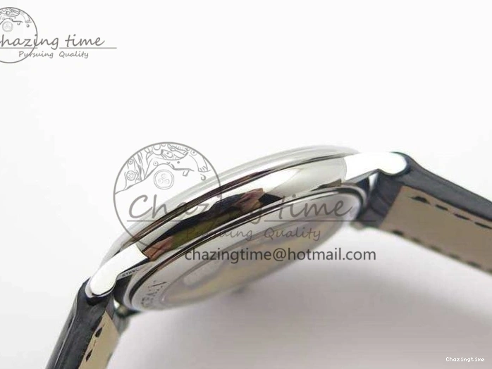 0519 Villeret 6651 SS ZF 1:1 Best Edition White Dial On Black Leather Strap A Practical 8098